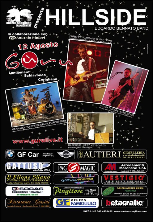 GURU Live presenta: HILLSIDE - Edoardo Bennato Band
