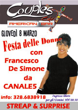 Festa delle DONNE con FRANCESCO DE SIMONE